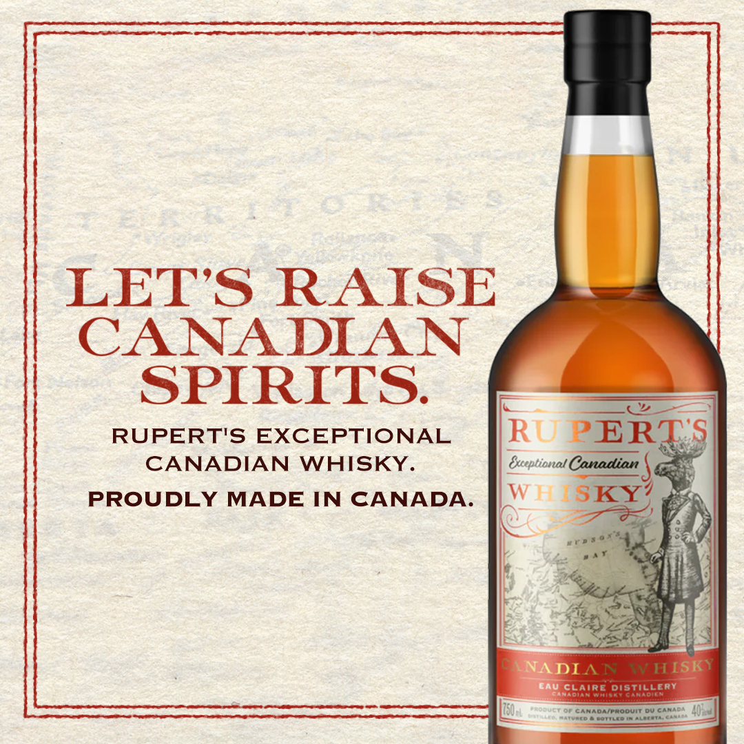 Exceptional whisky, from an exceptional country. Rupert's whisky pays homage to Canada with every drop, from the crisp Rocky Mountain water to the flavourful barley of Alberta’s foothills. Thanks for continuing to support our award-winning homegrown Canadian whisky.