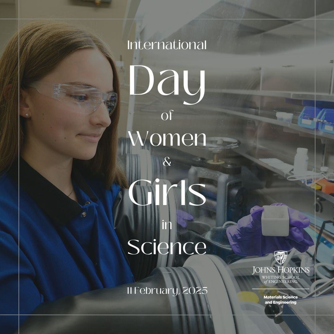 JHUMaterials's tweet photo. Today is the International Day of Women and Girls in Science, and we're highlighting two of our #MatSciPhD students. Sharon Park and Alexandra Patterson reflect on what they enjoy about engineering and the importance of diversity in science.
#WomeninScience #HopkinsEngineer https://t.co/5w82poIvzR