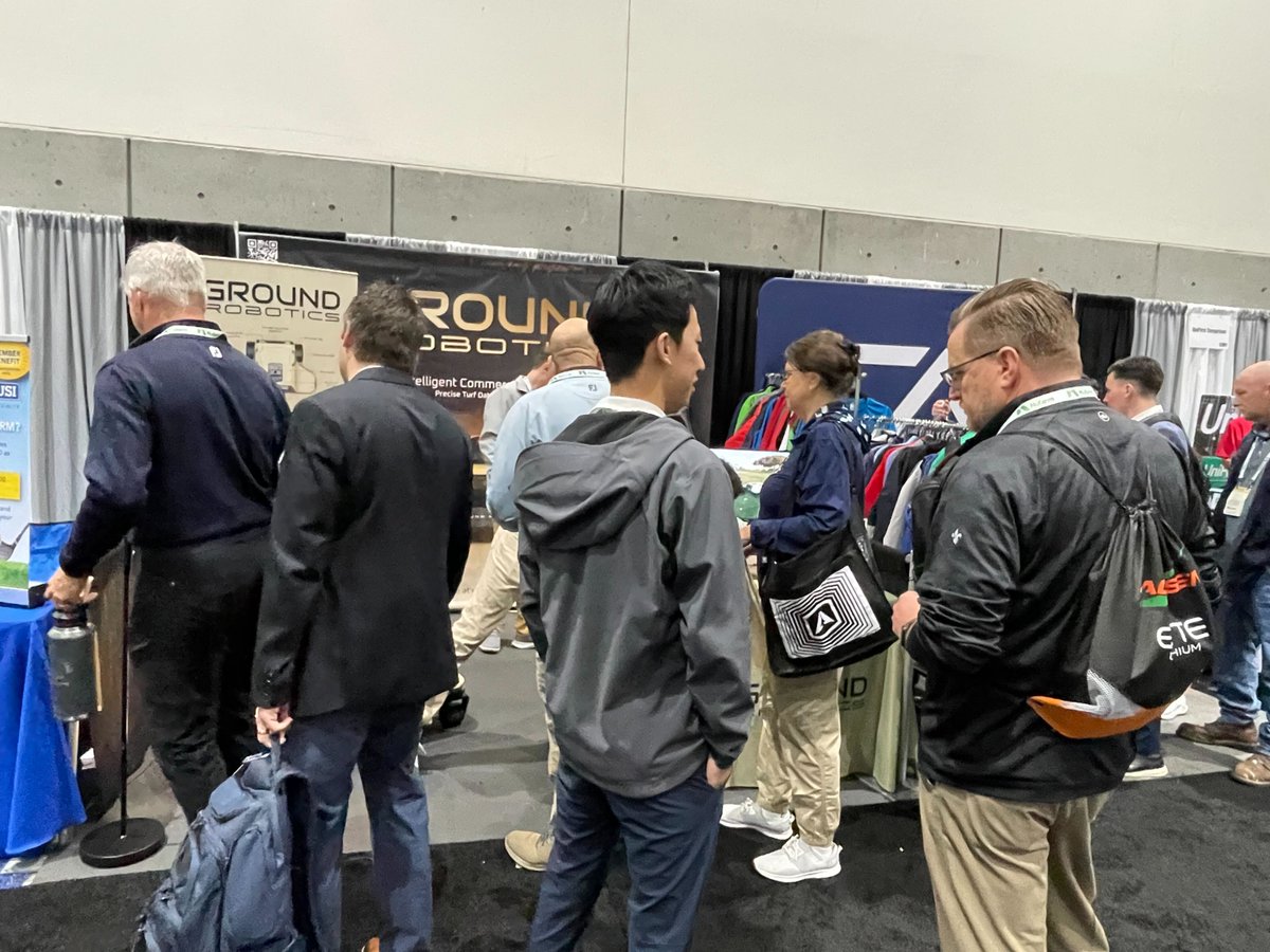 QuanliangX's tweet image. Last week was a milestone for Ground Robotics! We unveiled our commercial turf care robot, G1, at #GCSAAconference, and the response from you were incredible. Thanks to everyone who stopped by our booth and shared your thoughts. Learn more at ground-robotics.com #Golf #Turf