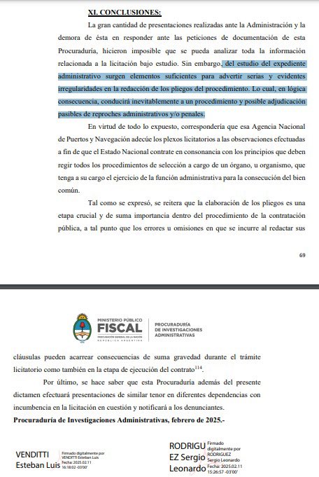 maxiferraro's tweet photo. HIDROVÍA: LA PROCURACIÓN NOS DIÓ LA RAZON, UNA LICITACIÓN LLENA DE IRREGULARIDADES.
En diciembre hicimos una presentación en la Procuración de Investigaciones Administrativas (PIA) para que investigue si había irregularidades en los pliegos y el proceso de licitación de la HIDROVÍA (VNT), un negocio de más de 12 mil millones de dólares.
Hoy, la PIA emitió un dictamen y advirtió al Gobierno que debe adecuar los pliegos si no quiere enfrentar reproches administrativos y penales. Además, reconoció el faltante de 90 millones de USD que denunciamos esta mañana.
Es urgente que convoquen a un plenario de comisiones en Diputados para que los funcionarios responsables brinden informes, y ahora explicaciones, sobre este proceso de concesión vergonzoso.