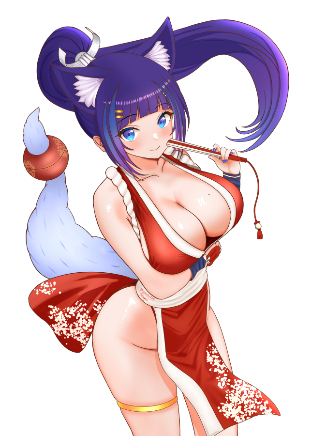 不知火舞 「こころちゃん、お待たせしました 布背景ありとなしです どうやらXで投稿するのに長」|Roger - ロジャーのイラスト