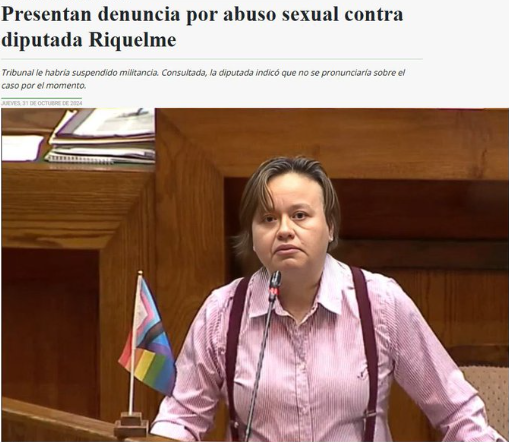 Iherreraa's tweet photo. La Ministra Orellana califica de grave la acusación de abuso sexual con el diputado Durán de RN. Que raro.  Nunca escuché a la Ministra Orellana referirse a la denuncia de abuso sexual contra la diputada Riquelme del FA. Debe ser porque Durán es de derecha y Riquelme de izquierda https://t.co/deRMud6z8b
