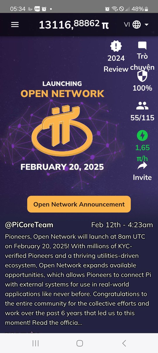 hungvi39's tweet photo. 20.2.2025 Pi open mainet https://t.co/RziQMqZaQV