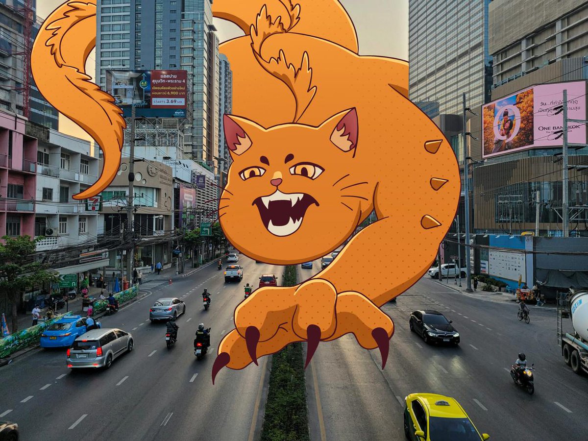 Sawadee krap ^_____^

Just CATZILLA roaming through Bangkok, looking for dog memecoin holders.😼

$CATZILLA
catzilla.meme