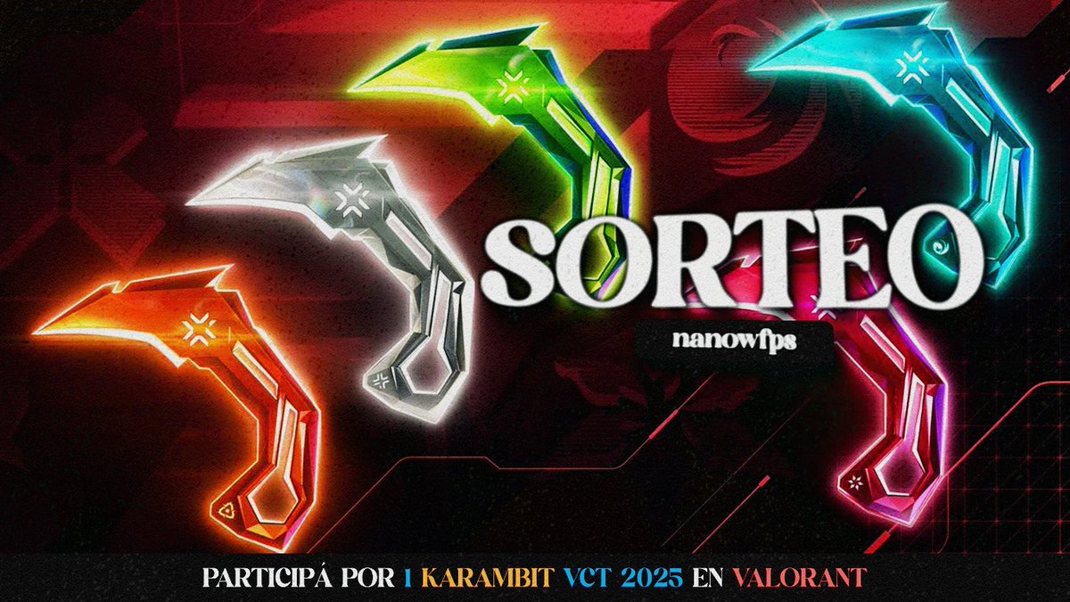 Sorteo VCT 2025 Champions Bundle
Requisitos: -Seguirme en instagram.com/nanowfps
-Cumplir los requisitos del Posteo en IG
-Darle Like y RT
-Clickear en participar.
Que gane el mejor!