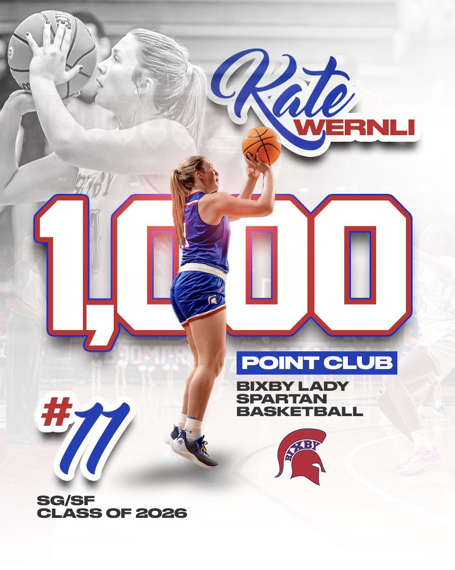 Bixby Lady Spartan Basketball (@bixbywbb) on Twitter photo Congrats to Jr. <a href="/KateWernli/">Kate Wernli</a> for scoring her 1,000 point tonight! We are so proud of you! ๐๐
๐ธ: <a href="/BigRichContent/">Wes Richardson</a> Congrats to Jr. <a href="/KateWernli/">Kate Wernli</a> for scoring her 1,000 point tonight! We are so proud of you! ๐๐
๐ธ: <a href="/BigRichContent/">Wes Richardson</a>