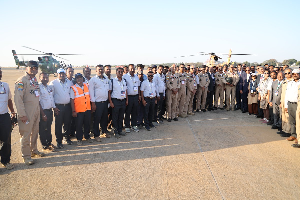 Shri Sanjeev Kumar, Secretary (DP) flew along with Shri Rajeev Prakash, JS (Aero/NS) &amp; Dr D K Sunil, CMD, HAL in LUH LSP (Army version) at <a href="/AeroIndiaShow/">Aero India</a> piloted by HAL's Chief Test Pilot Gp Capt MR Anand &amp; Wg Cdr Bhambhani.