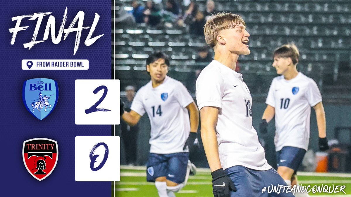 LD Bell Men's Soccer (@ldbell_soccer) on Twitter photo Your Blue Raiders wrap up the first round of District 4-6A with a 2-0 win over Trinity. Man-of-the-Match goes to #10 CJ James with a goal and some incredible work in the midfield. #UniteAndConquer #Round2Loading <a href="/RandyBelcherBHS/">Randy D Belcher</a> Your Blue Raiders wrap up the first round of District 4-6A with a 2-0 win over Trinity. Man-of-the-Match goes to #10 CJ James with a goal and some incredible work in the midfield. #UniteAndConquer #Round2Loading <a href="/RandyBelcherBHS/">Randy D Belcher</a>