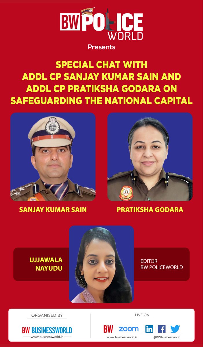 BW PoliceWorld (@bwpoliceworld) on Twitter photo <a href="/BWPoliceWorld/">BW PoliceWorld</a> presents exclusive & engaging conversation with Addl CP <a href="/SanjaySainIPS/">Sanjay Kumar Sain</a> & Pratiksha Godara
on safeguarding the national capital
youtu.be/uUUIaiwlvcc?fe…
bwpoliceworld.com/video/delhi-po…
<a href="/HMOIndia/">गृहमंत्री कार्यालय, HMO India</a> <a href="/LtGovDelhi/">LG Delhi</a> <a href="/DelhiPolice/">Delhi Police</a> <a href="/CPDelhi/">CP Delhi #DilKiPolice</a> <a href="/anuragbatrayo/">Anurag Batra</a> <a href="/UjjawalaNayudu/">Ooohjwalaa!</a> <a href="/BWPoliceWorld/">BW PoliceWorld</a> presents exclusive & engaging conversation with Addl CP <a href="/SanjaySainIPS/">Sanjay Kumar Sain</a> & Pratiksha Godara
on safeguarding the national capital
youtu.be/uUUIaiwlvcc?fe…
bwpoliceworld.com/video/delhi-po…
<a href="/HMOIndia/">गृहमंत्री कार्यालय, HMO India</a> <a href="/LtGovDelhi/">LG Delhi</a> <a href="/DelhiPolice/">Delhi Police</a> <a href="/CPDelhi/">CP Delhi #DilKiPolice</a> <a href="/anuragbatrayo/">Anurag Batra</a> <a href="/UjjawalaNayudu/">Ooohjwalaa!</a>