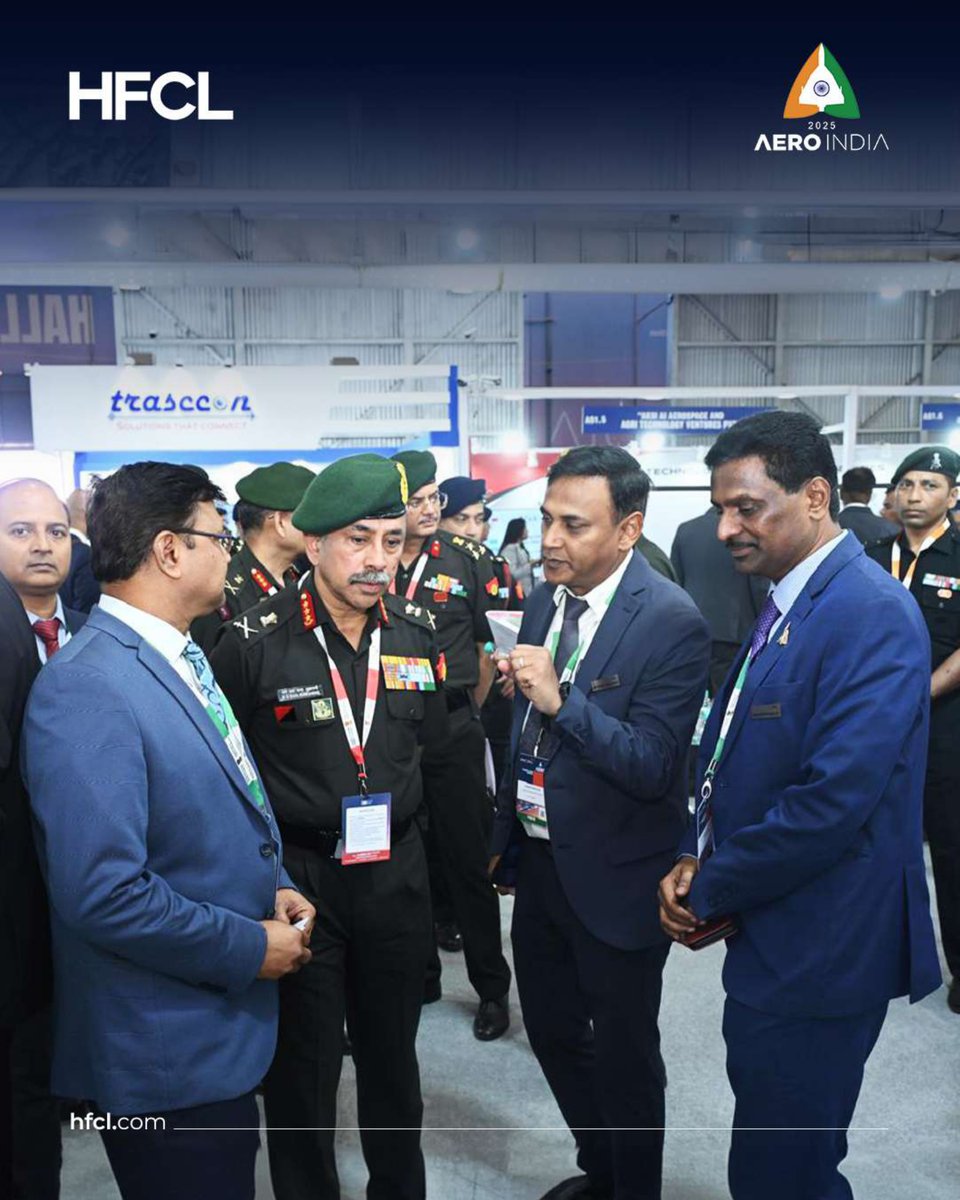 hfclg's tweet photo. Honored to host Lt. Gen N. S. Raja Subramani
Privileged to welcome the Vice Chief of the Army Staff at Aero India 2025 as he explored our cutting-edge defence solutions.
#AeroIndia2025 #DefenceLeadership #MissionReady #HFCLdefence https://t.co/XSjOZoLo1B