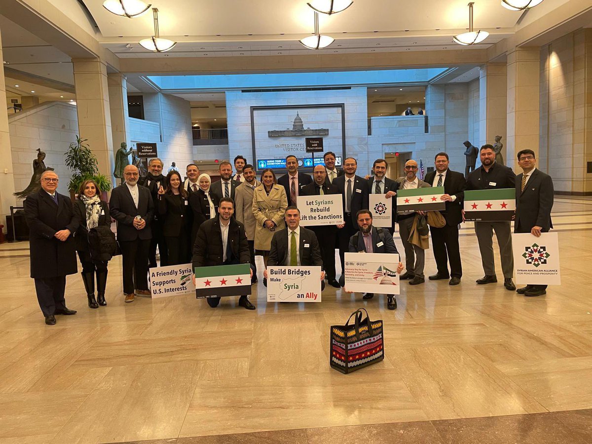 khaledsaedy's tweet photo. Proud to have joined @SyriaSAAPP in Washington, D.C., advocating for the lifting of sanctions on Syria. As Syrian Americans, we met with senators and congressmen to highlight the devastating impact these sanctions have on innocent civilians, blocking access to essential resources and hindering Syria’s rebuilding efforts.

Sanctions shouldn’t punish ordinary people. It’s time for change. Grateful for the opportunity to reconnect with old friends and make new ones who share the same passion for this cause. Thank you to SAAPP for organizing this critical effort!

#LiftSanctionsOnSyria #SyrianAmericans #RebuildSyria #AdvocacyForChange