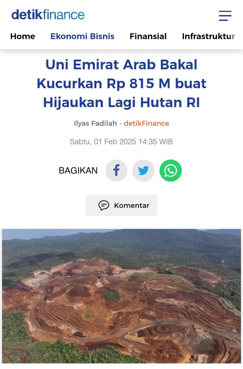 ferizandra's tweet photo. Yang menggunduli hutan bukan orang Arab, tapi orang Arab yang akan menghijaukan lagi hutan di Indonesia... ⛰️ https://t.co/nmK5cP9FI6
