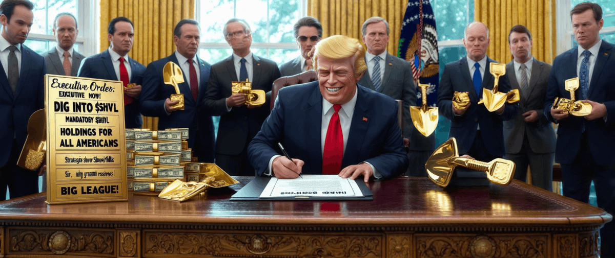 shoveldreams's tweet photo. BREAKING: President Trump signs historic Shovel ActโAll citizens must own $SHVL! ๐๐คฃ
CA: 2hj4vaeKAihY61GZnZeh8mT5dbjYPgFyJate7pMHpump
Are you digging or crying in the dirt?
#SHVL #TrumpExecutiveOrder #MakeCryptoGreatAgain #ShovelEconomy #DigForSuccess #InternetBreaking https://t.co/Bjx3o8UKmJ