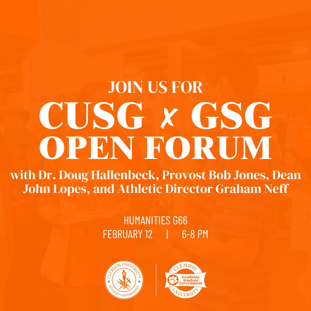 Clemson Graduate Student Government tweet media