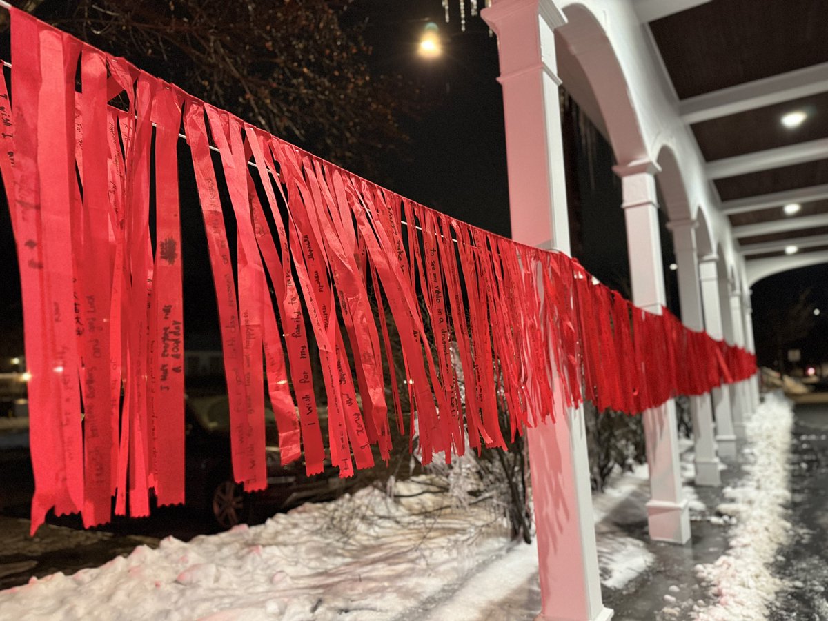 NlccMa's tweet photo. As the last batch of the wish ribbons installed tonight, we hope everyone Le’s wishes come true in 2025!@BridgeSchoolMA @BowmanBobcats @HarringtonHAWKS @lexingtonsuper @Hawk_Principal @lexcommunityed @CorduckJenny @kristengray https://t.co/k6AKsBuO5Y
