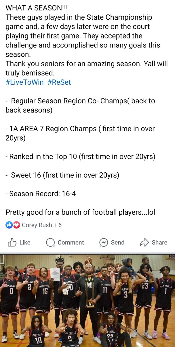 MaplesvilleH's tweet photo. WHAT A SEASON!!!
##LiveToWin https://t.co/bRpsSGtStb