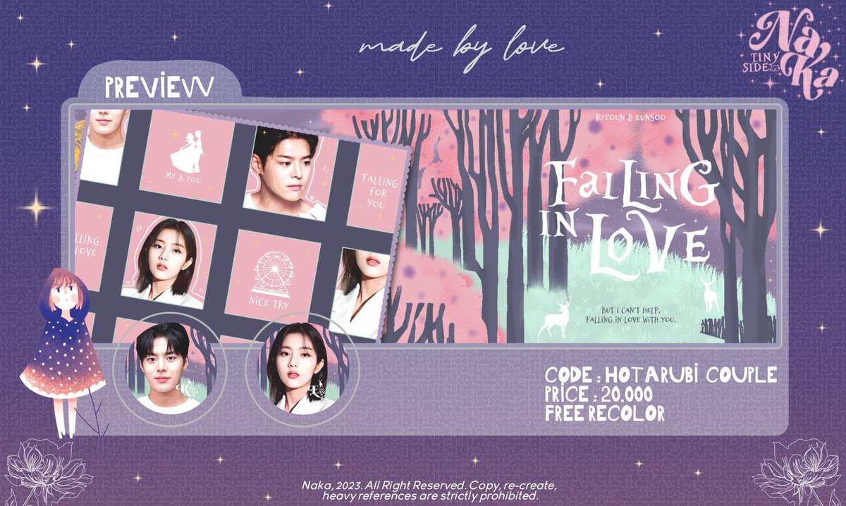 HELP RT yaa! terima kasih 🤍

Di negeri di mana cinta mengalun seperti melodi, kini terbuka sebuah gerbang menuju kisah penuh keajaiban!

layout couple for Valentine’s Day dapat langsung dipesan melalui DM mulai dari sekarang! 🤍

< slot terbatas untuk 10 orang >

#zonauang