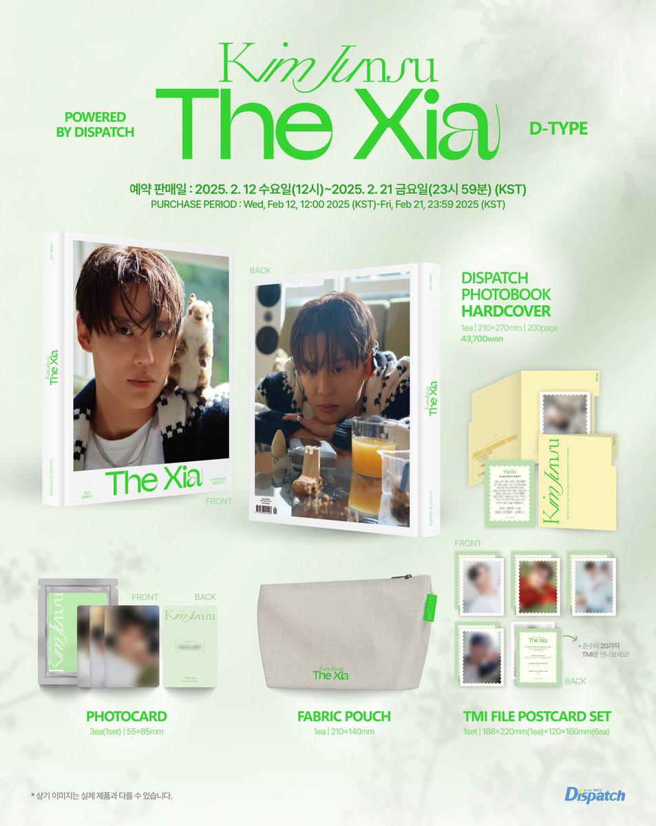 𝐓𝐡𝐞 𝐗𝐢𝐚 𝐏𝐇𝐎𝐓𝐎𝐁𝐎𝐎𝐊 𝐃-𝐓𝐘𝐏𝐄 𝐏𝐑𝐄𝐕𝐈𝐄𝐖

#TheXia

🗓️2025.02.12(12:00) - 2025.02.21(23:59)(KST)

#김준수 #KIMJUNSU <a href="/Junsu_PALMTREE/">김준수 KIMJUNSU</a>
#TheXia #디스패치 #DISPATCH #디스패치_포토북