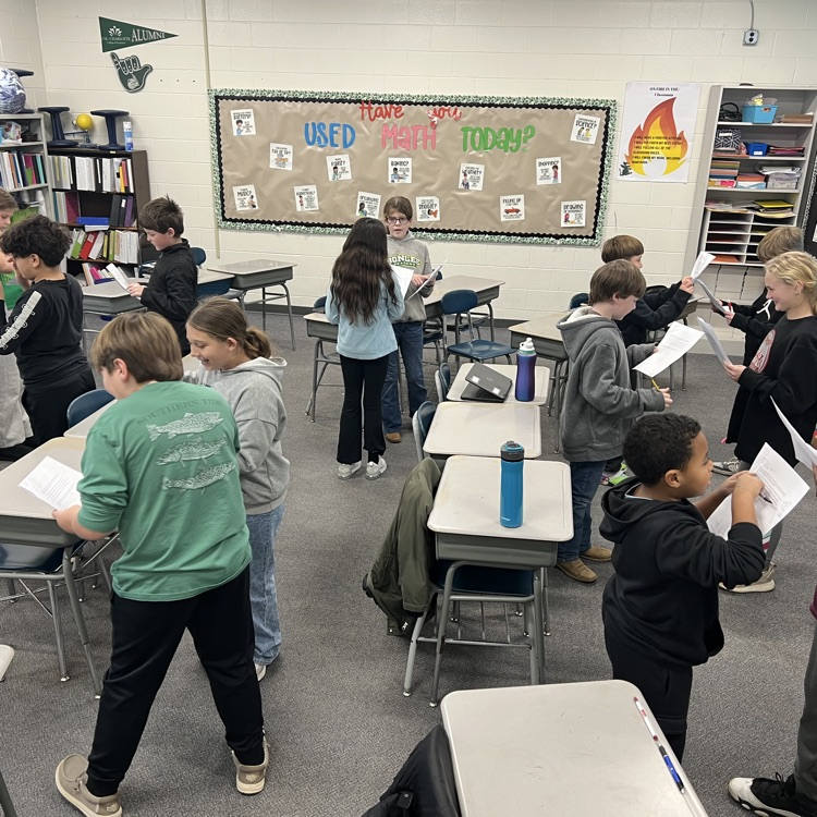 5th Grade using AVID’s Inner Circle-Outer Circle strategy to share how we solved math problems! #onechatham #dragonsonfire #CCSSHINE