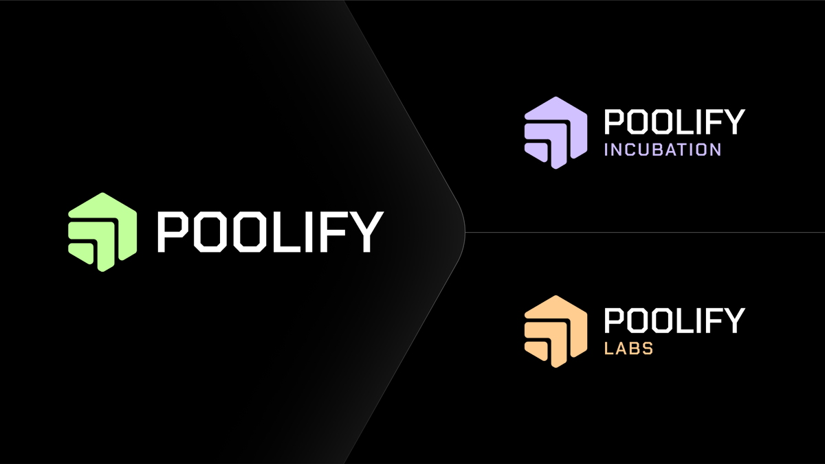 Alongside our main Poolify logo, we’re introducing distinct identities for Poolify Incubations and Poolify Labs, each with their own unique colors and branding.

This is just the beginning as we continue to grow and define our vision for Web3 innovation. Stay tuned for more!