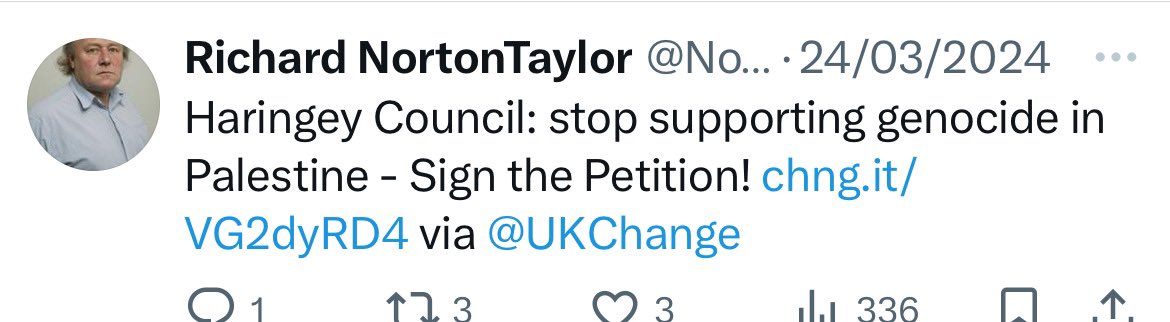 PatrickChristys's tweet image. I’m just going to put this out there: The father of Hugo Benedict Norton-Taylor, the judge who appears to have opened the floodgates to Gazans being able to move to Britain, is a former Guardian journalist who has been tweeting stuff like this 👇