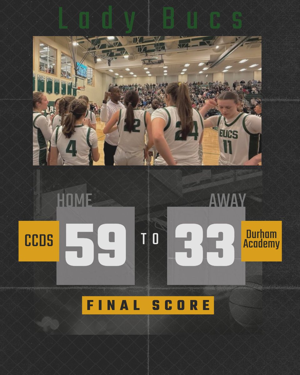 Unofficial Game Stats:
Vanderhave 22p
Blythe 13p
Bigham 12p
Turner 4p
Starnes 4p
Crane 2p
Little 2
<a href="/CCDSGirlsHoops/">Buccaneer Girls' Basketball</a> <a href="/ccdsbucs/">CCDS Athletics</a> 
#CDBucs