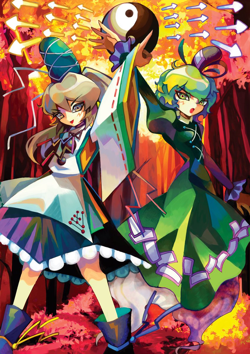 #東方 #東方Project
#物部布都  #蘇我屠自古
Futo &amp; Tojiko illust I drew before(for making Callender)