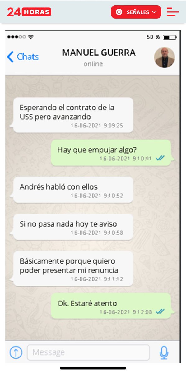 cgajardop's tweet photo. Cómo funcionaba el mecanismo de Guerra, Hermosilla y Chadwick: Primero hace los favores y luego pide la coima: pega en la USS. Todo reflejado en los chats incautados 👇🏽 https://t.co/ryiErTSfJl