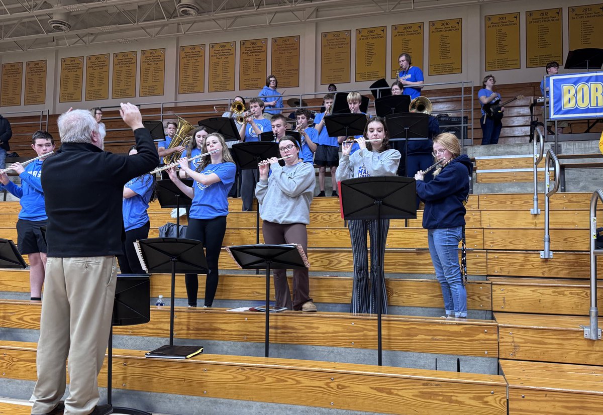 Love having our <a href="/borgiamusicdept/">Borgia Music</a> pep band with us tonight!