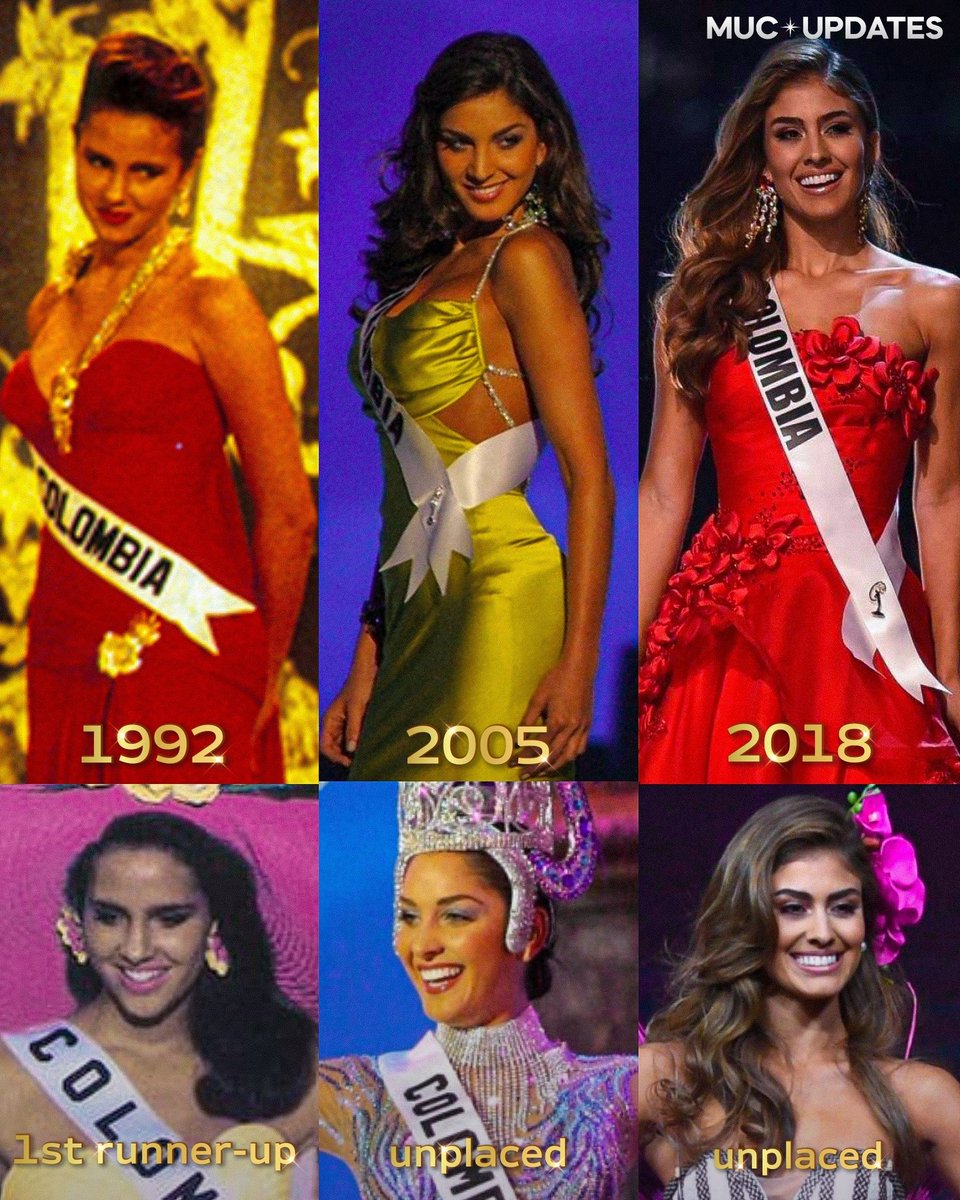 Colombia en Tailandia 🇨🇴✨️🇹🇭

En este contexto, me gustaría recordar a nuestras últimas tres representantes que han participado en este certamen en el país anfitrión, logrando una destacada clasificación y estando a punto de alcanzar el título de Miss Universo en una ocasión.