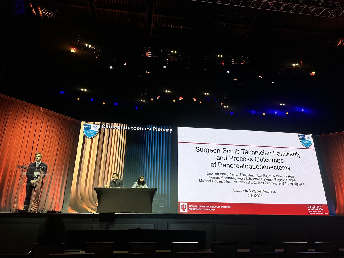 Trang Nguyen (@trangnguyenmd) on Twitter photo Amazing presentation <a href="/IU_SOQIC/">SOQIC</a> Research Resident <a href="/JacksonBaril/">Jackson Baril</a> at the Clinical Outcomes Plenary at <a href="/AcademicSurgery/">Assoc4AcademicSurgery</a> #ASC2025 #teamworkmakesthedreamwork Amazing presentation <a href="/IU_SOQIC/">SOQIC</a> Research Resident <a href="/JacksonBaril/">Jackson Baril</a> at the Clinical Outcomes Plenary at <a href="/AcademicSurgery/">Assoc4AcademicSurgery</a> #ASC2025 #teamworkmakesthedreamwork