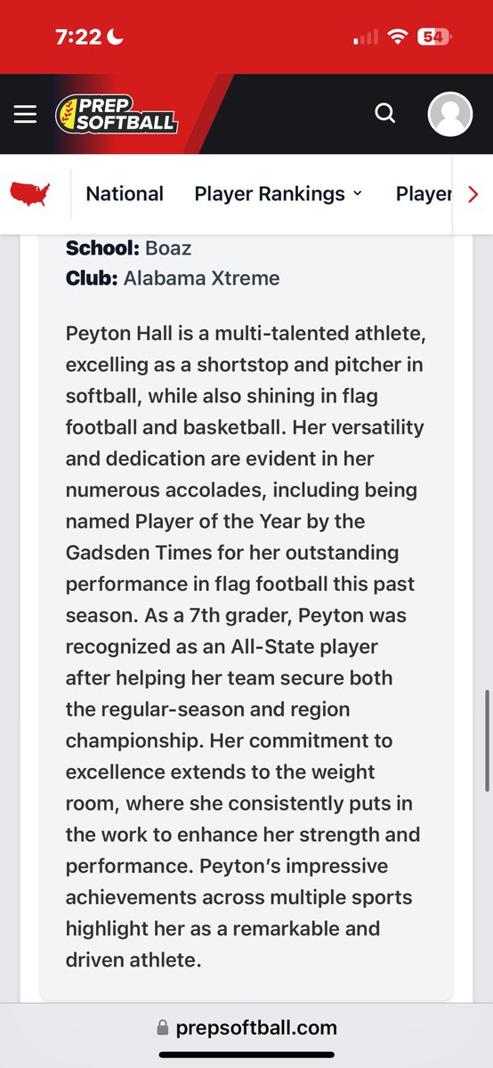 Peyton Hall (@11peytonhall) on Twitter photo Blessed to be chosen as one of the Top 5 2028 players to watch in Alabama! Thank you <a href="/PrepSoftball/">Prep Softball 🥎</a> for the write up! Ready to get my school ball season going this Friday!!🥎 Blessed to be chosen as one of the Top 5 2028 players to watch in Alabama! Thank you <a href="/PrepSoftball/">Prep Softball 🥎</a> for the write up! Ready to get my school ball season going this Friday!!🥎