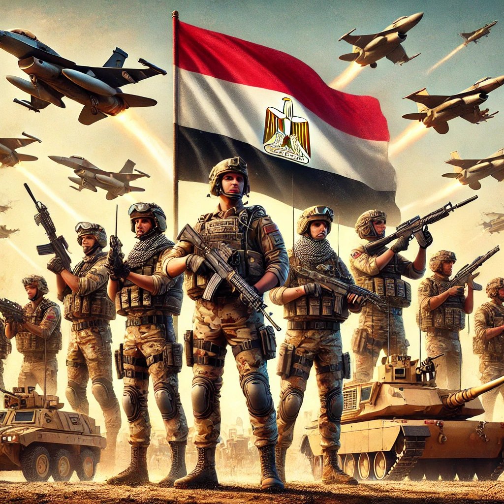 الجيش المصري هو أحد أقدم وأقوى الجيوش في العالم، حيث تعود جذوره إلى عهد الفراعنة. يُعرف رسميًا باسم القوات المسلحة المصرية، وهو مسؤول عن حماية الدولة من التهديدات الخارجية وحفظ الأمن القومي. 
#مصر_جيشها_وشعبها