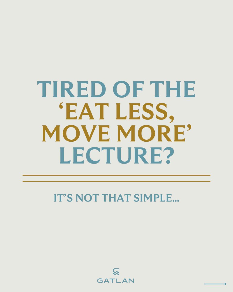 Sound familiar?  Eat less, move more

--&gt; It's more complicated than that...

GLP-1's can help start your weight loss journey by curbing cravings, helping portion control and setting you on the path to better habits.

Learn more at gatlan.com