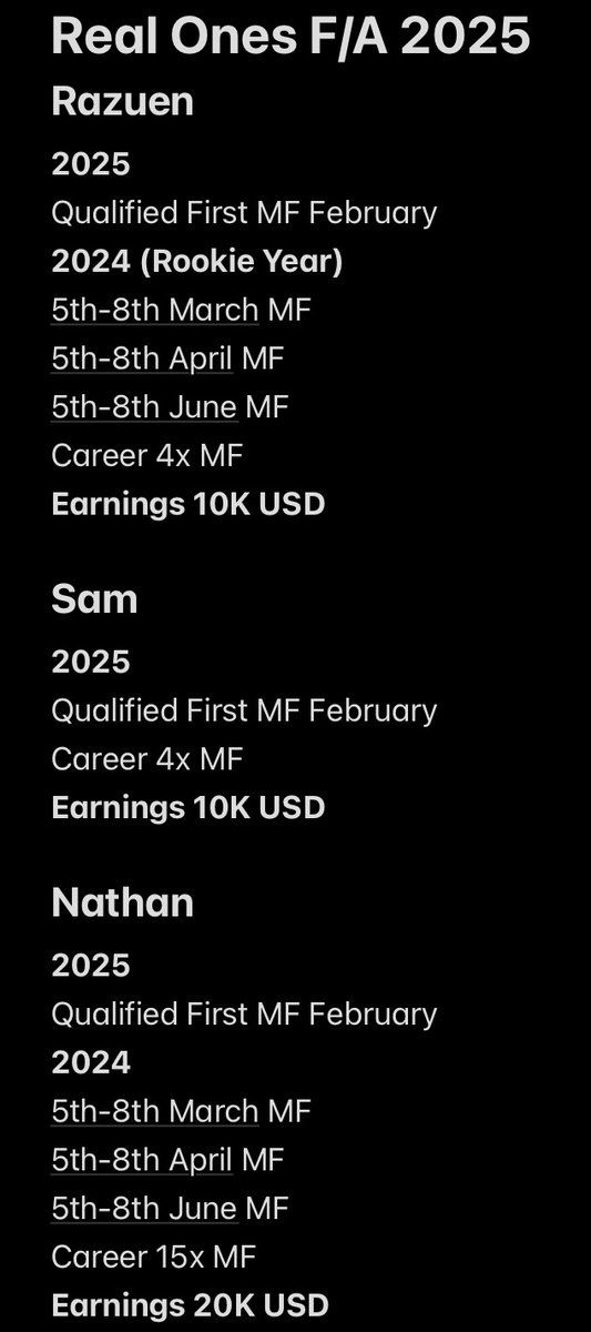 2025 Real Ones F/A Announcement

We are currently looking for a org to represent for this <a href="/Brawl_esports/">Brawl Stars Esports</a> season and upcoming Monthly Final
-<a href="/razuen/">razuen</a> 
-<a href="/s4mmBS/">sam</a>
<a href="/Nathan6904/">nathan</a>
DM on Twitter or my discord
dc:razuenbs

❤️and ♻️ are appreciated ✌🏼