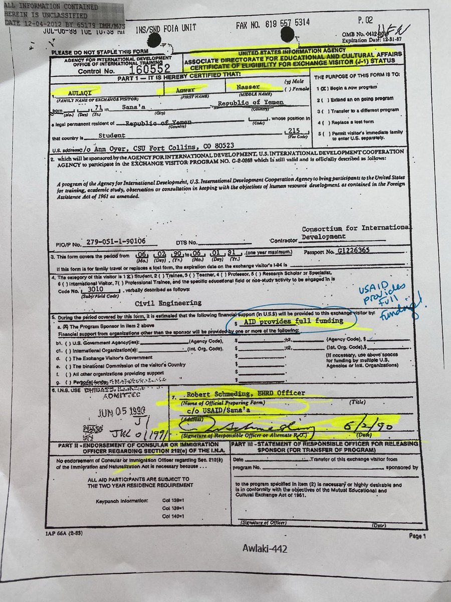 .<a href="/SpeakerJohnson/">Speaker Mike Johnson</a> there is more!

After Colorado State tuition, apparently funded by USAID, Awlaki was invited to be a guest speaker at the Pentagon.

FOIA emails obtained by Fox News I-unit showed the Awlaki luncheon was part of DoD’s immediate outreach after 9/11.

Menu: Smoked