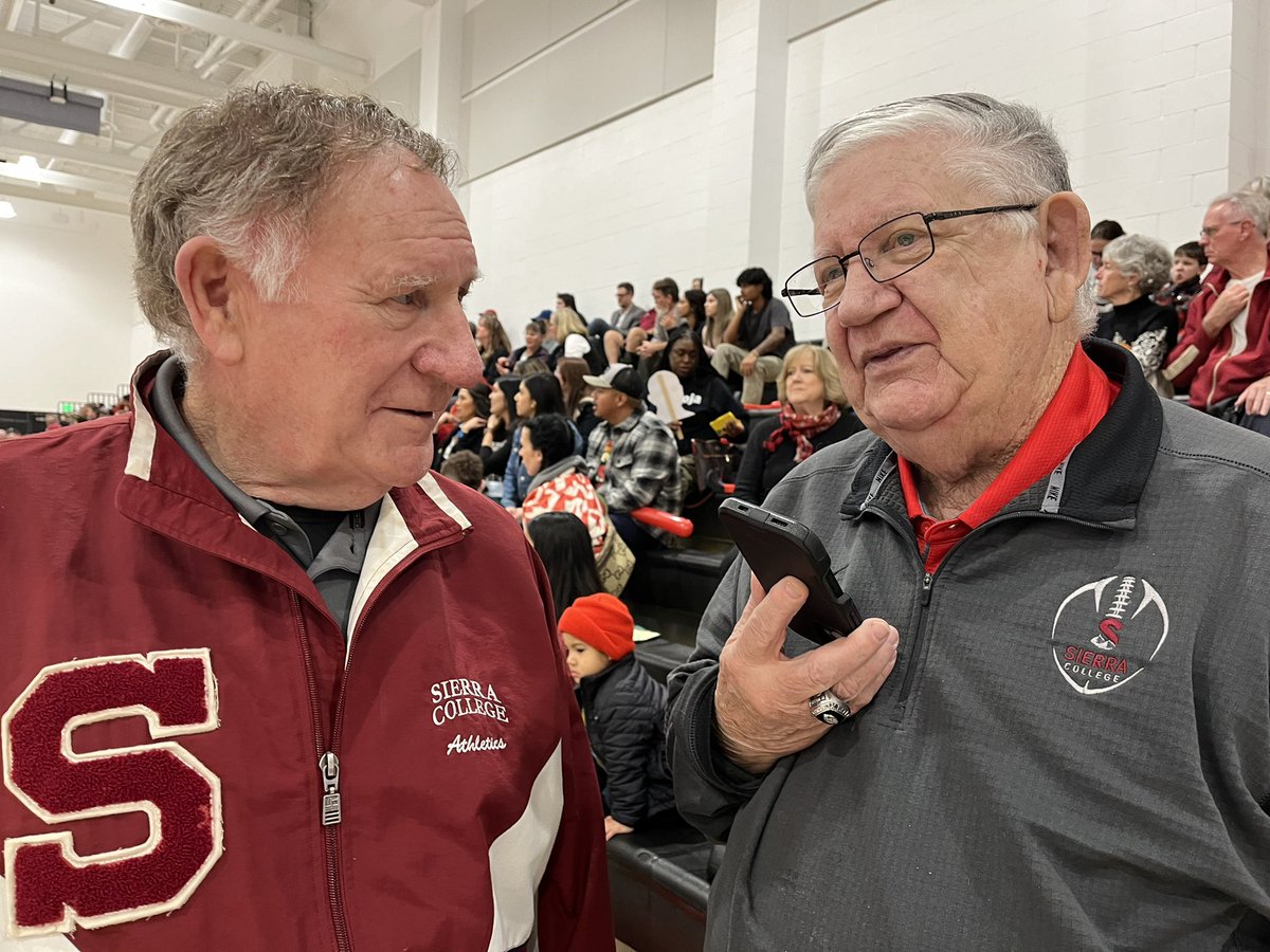 Joe Davidson (@sacbee_joed) on Twitter photo Two of the greatest football coaches and genuine great people I have met in my media years in John Volek and Max Miller, giants in impact, personality and story telling.
The <a href="/SierraCollegeFB/">Sierra College Football</a> alums were on hand to toast the first game of the schoolโs fantastic new gymnasium. Two of the greatest football coaches and genuine great people I have met in my media years in John Volek and Max Miller, giants in impact, personality and story telling.
The <a href="/SierraCollegeFB/">Sierra College Football</a> alums were on hand to toast the first game of the schoolโs fantastic new gymnasium.