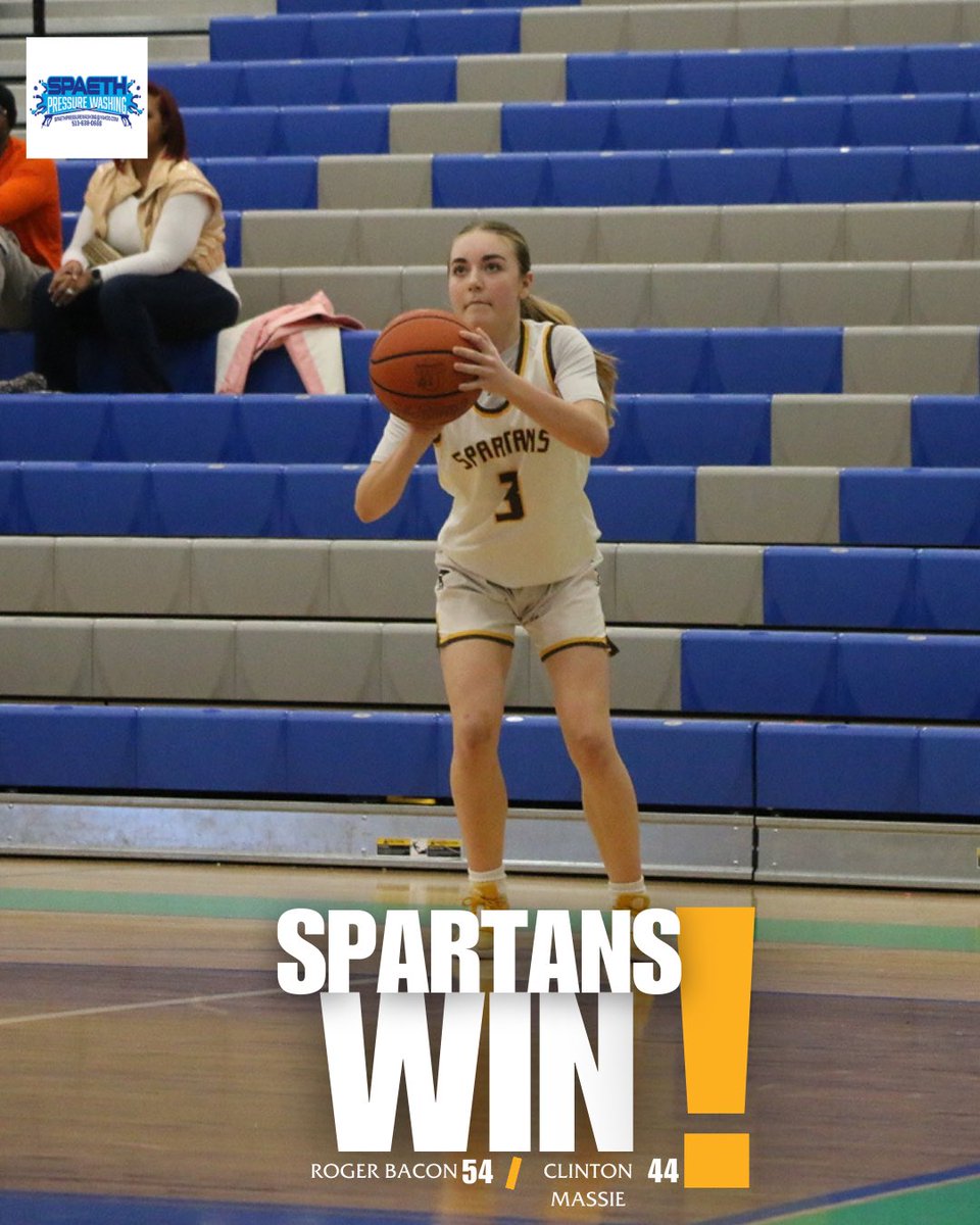 <a href="/RBHSGirlsBball/">Roger Bacon Girls Basketball</a> Moving on to the next round!

<a href="/RBHSGirlsBball/">Roger Bacon Girls Basketball</a> defeats Clinton-Massie 54-44 to advance to the next round of the OHSAA tournament! 

- Gussie Hoffman led with 16. Anna Schlichter had 15

#HailSpartans