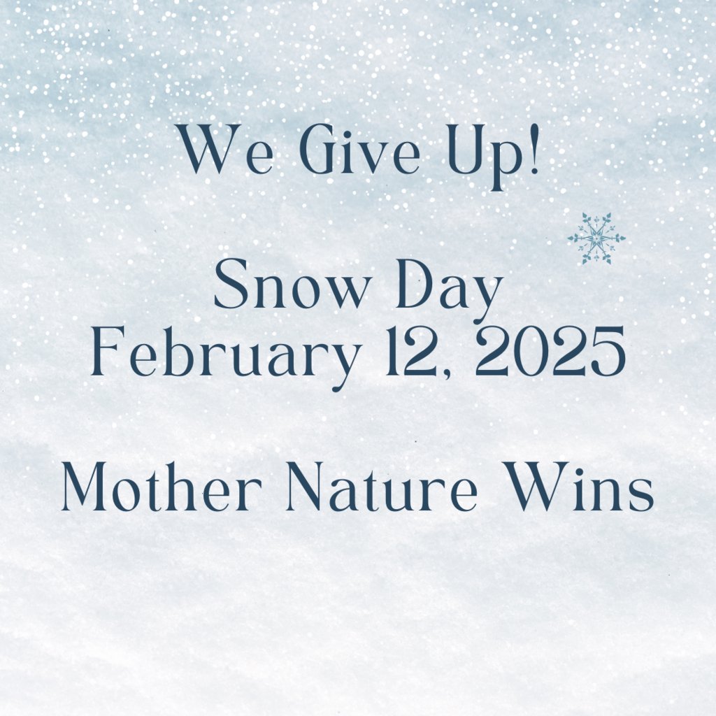 Musketeers, as promised, we are updating you on a change of plans. Tomorrow, Wednesday 2/12/25, will be a snow day in Greenup County. Stay safe and we hope you can have some fun in the snow. We hope to see you soon.  #BelieveInGC