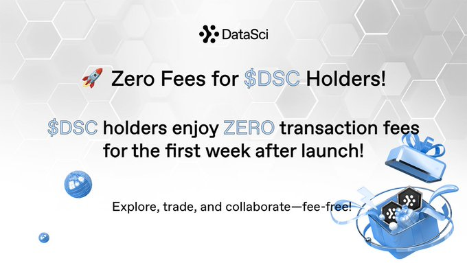 ethanlongeth's tweet photo. The DataSci platform is almost live, and early supporters get a special reward! 🌟@DataSci_token_
🎯 Zero transaction fees for the first 7 days after launch—just for $DSC holders.
A great chance to explore and trade freely, without any fees. 🔥
#DSC #DataSci #DeFi #Crypto https://t.co/Zgje0ooZGZ