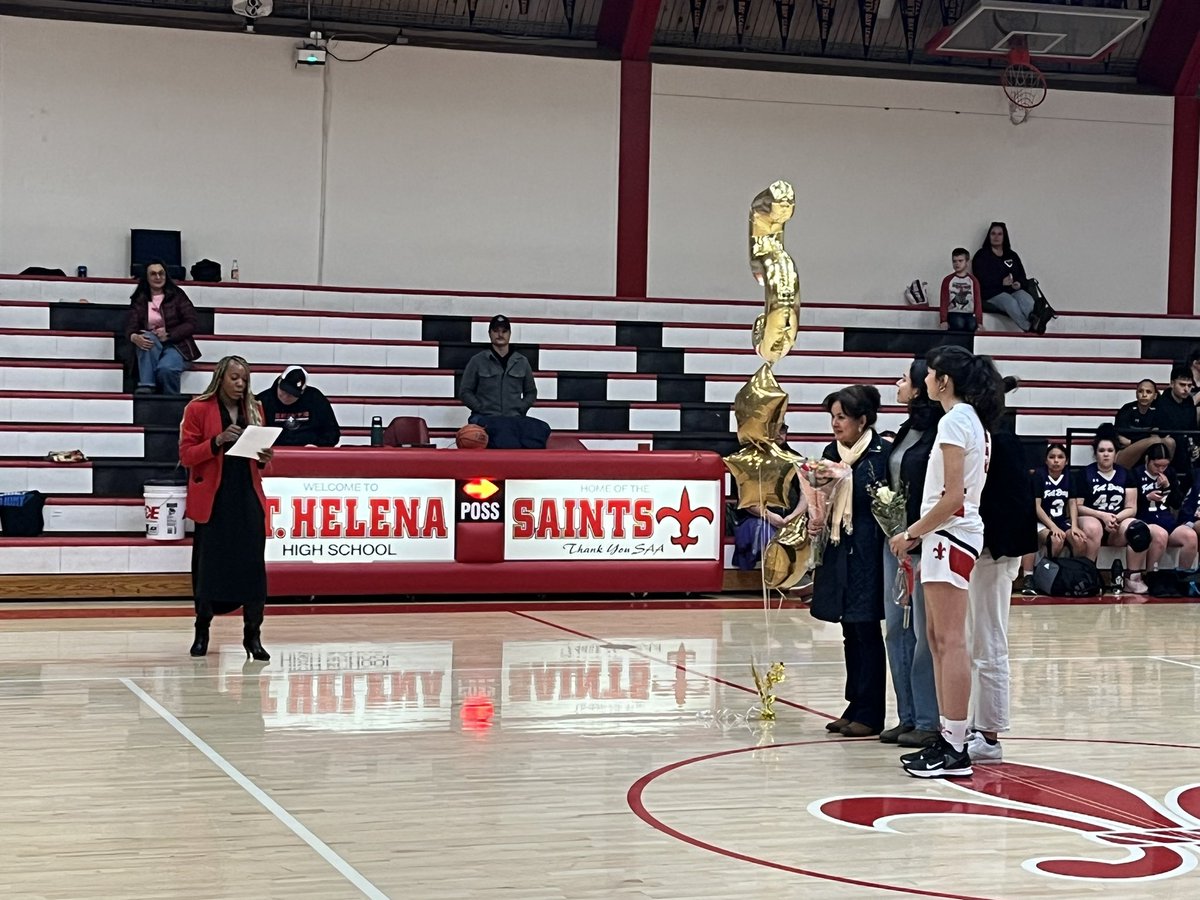 SHHSsaints's tweet photo. Go Rubio and Doda! Varsity Girls Basketball Senior Night. Goooooooo SAINTS! https://t.co/UweRyu2z9r