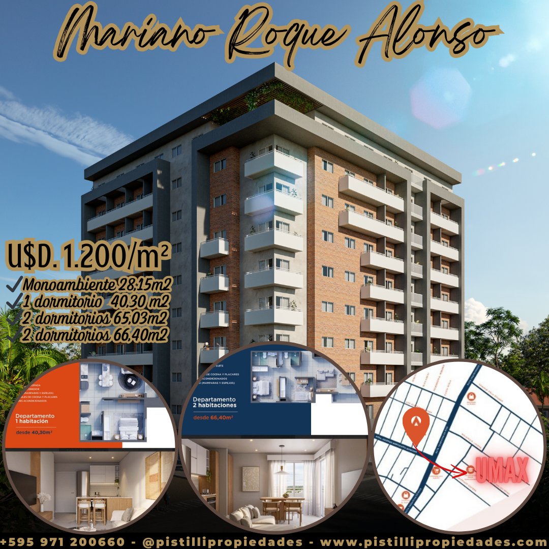 Pistilli Propiedades - VENDO DEPARTAMENTOS EN POZO MARIANO ROQUE ALONSO A PASOS DE UMAX, City Mariano Roque Alonso pistillipropiedades.com/property/166