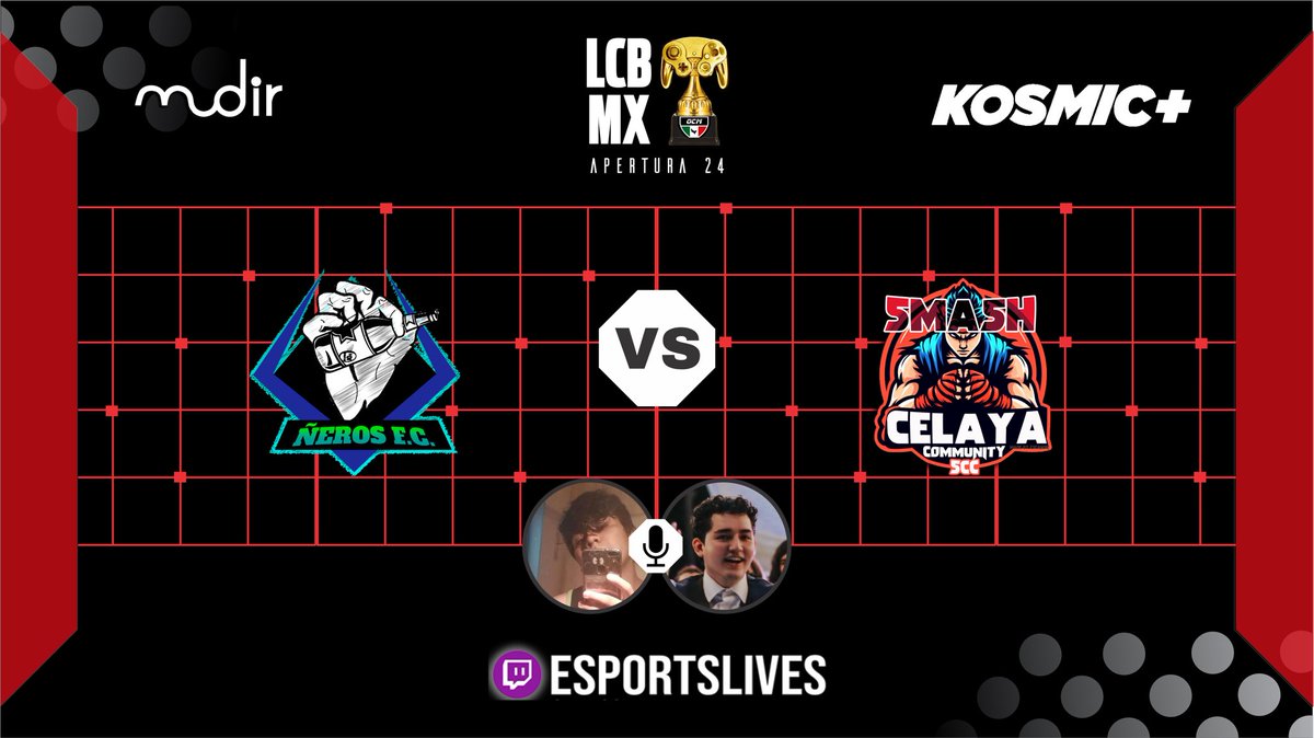 🏆 Liga de Crew Battles OCM - Apertura 2024 🏆

🎮 Fase de grupos 🎮

🔥 <a href="/Neros_FC/">Ñeros F.C.</a> 🆚 Smash Celaya
🎙️ Casters: <a href="/lopunnyboy09/">Lopunnyboy09</a> &amp; <a href="/SaloTweets/">Solo Salo</a>

📺 Hoy a las 9 PM en: twitch.tv/esportslives

⚡ ¡No te lo pierdas, la batalla sigue! ⚡
#Esports #CrewBattles #OCM2024