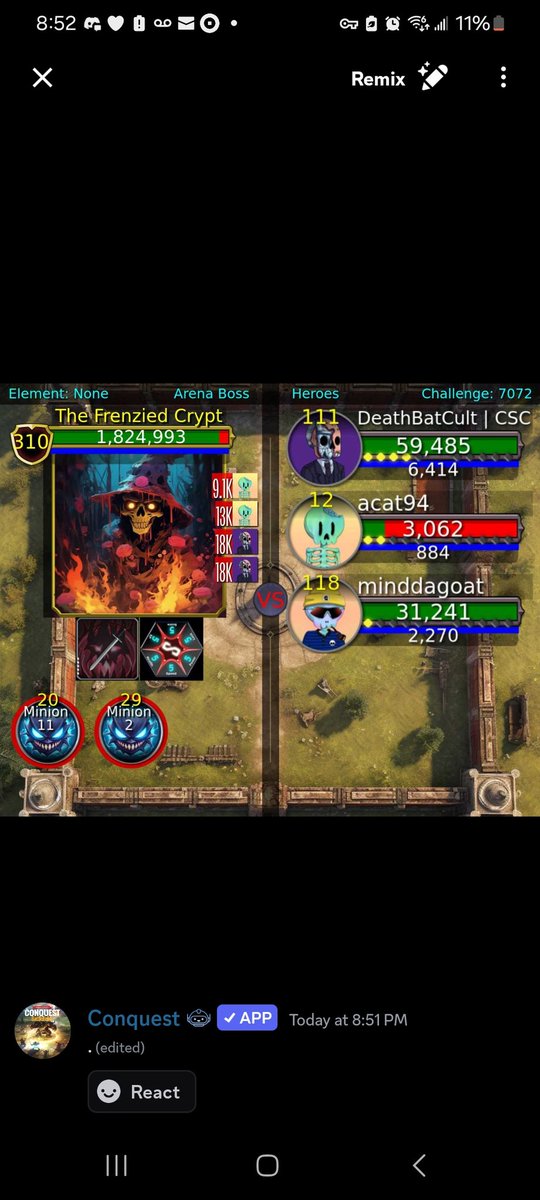 _DeathBatCult_'s tweet image. Had a great time crushing it with the @cryptsocialclub fam during the weekly @ConquestDiscord event!Event! 🫶

💎Having a #CryptOG / #CryptOGeez / #CryptReborn will earn you $BONES utility for reaching certain level requirements!  🚀

Join us every Tuesday from 8pm-9pm EST 😁