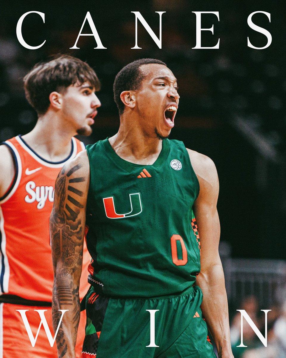 CANES WIN 🙌 

#GoCanes x #AdidasBasketball