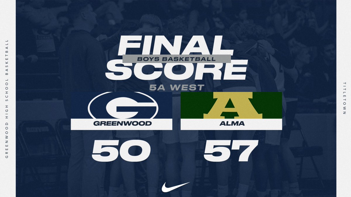 5A West Boys Basketball🏀
Greenwood - 50
Alma - 57
Final #arpreps
#BulldogPride | #Titletown