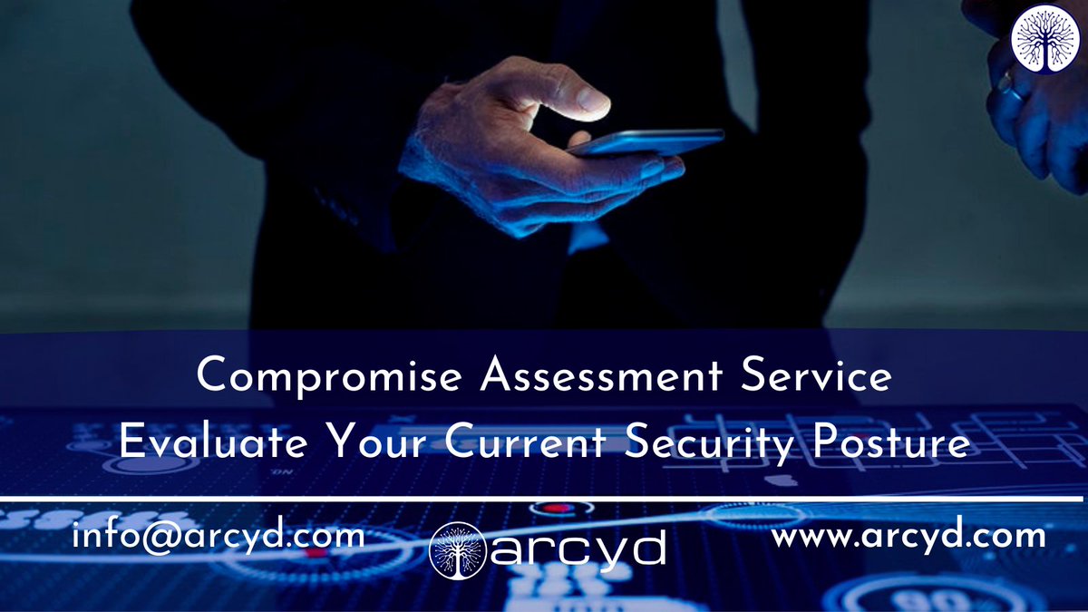_arcyd's tweet image. Attackers can penetrate a network &amp;amp; remain hidden for a long time before being detected. Our proactive #CompromiseAssessment service helps verify if your network has already been breached, enabling faster #IncidentResponse &amp;amp; #Remediation

#InfoSec #SIEM #SOC #CyberSecurity #MSSP