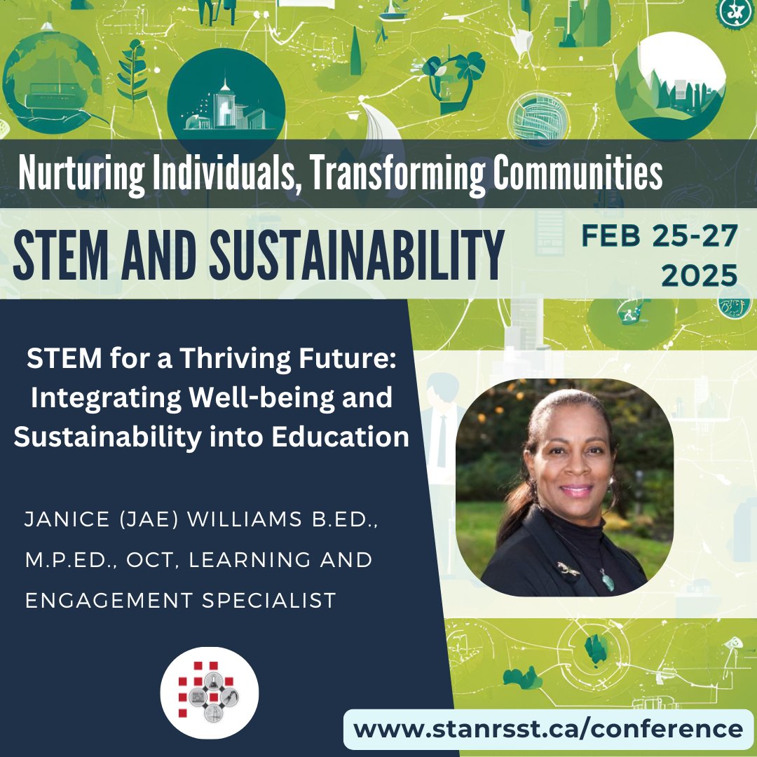 📢 STAN 2025 Virtual Conference
🚀 Day 2: February 26

🌱 STEM for a Thriving Future

Can STEM education shape a more sustainable and healthier future? Let's explores the intersection of well-being, sustainability, and STEM learning.

🔗 Register today: stanrsst.ca/conference