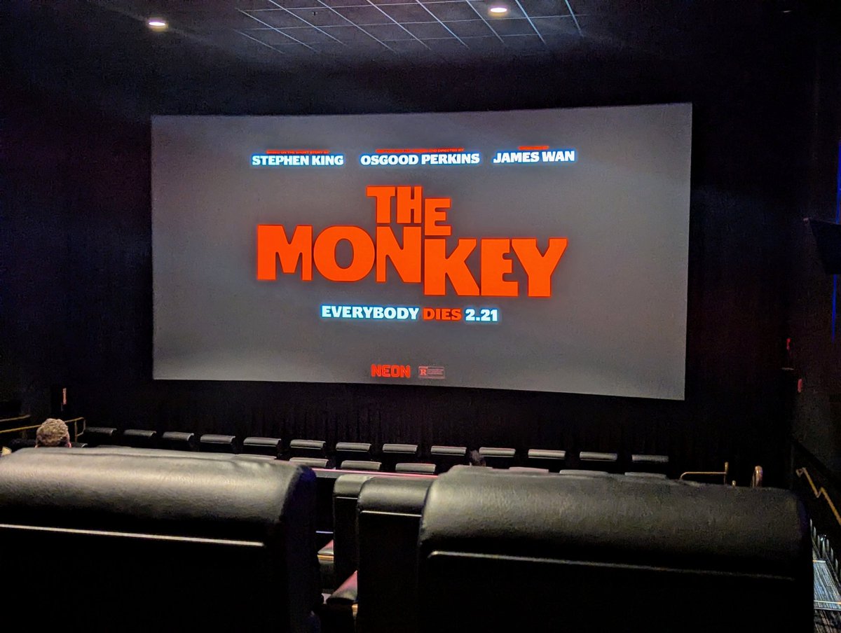 animaniac23's tweet photo. Attending an advanced screening of @TheMonkey_Movie  last night and have been thinking of it since. I haven't had this much fun with a movie in a long time. Go watch it for sure! https://t.co/Z9LlL8ohys