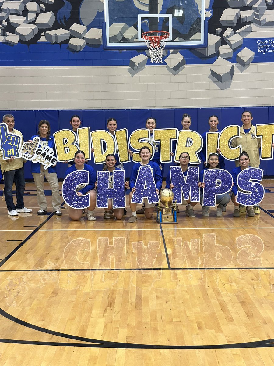 Your Lady Vaqueros are the BI-DISTRICT CHAMPIONS!!! 💙💛🏀
They defeated the Taft Lady Greyhounds 74-55! 

Area Game info TBA!!
